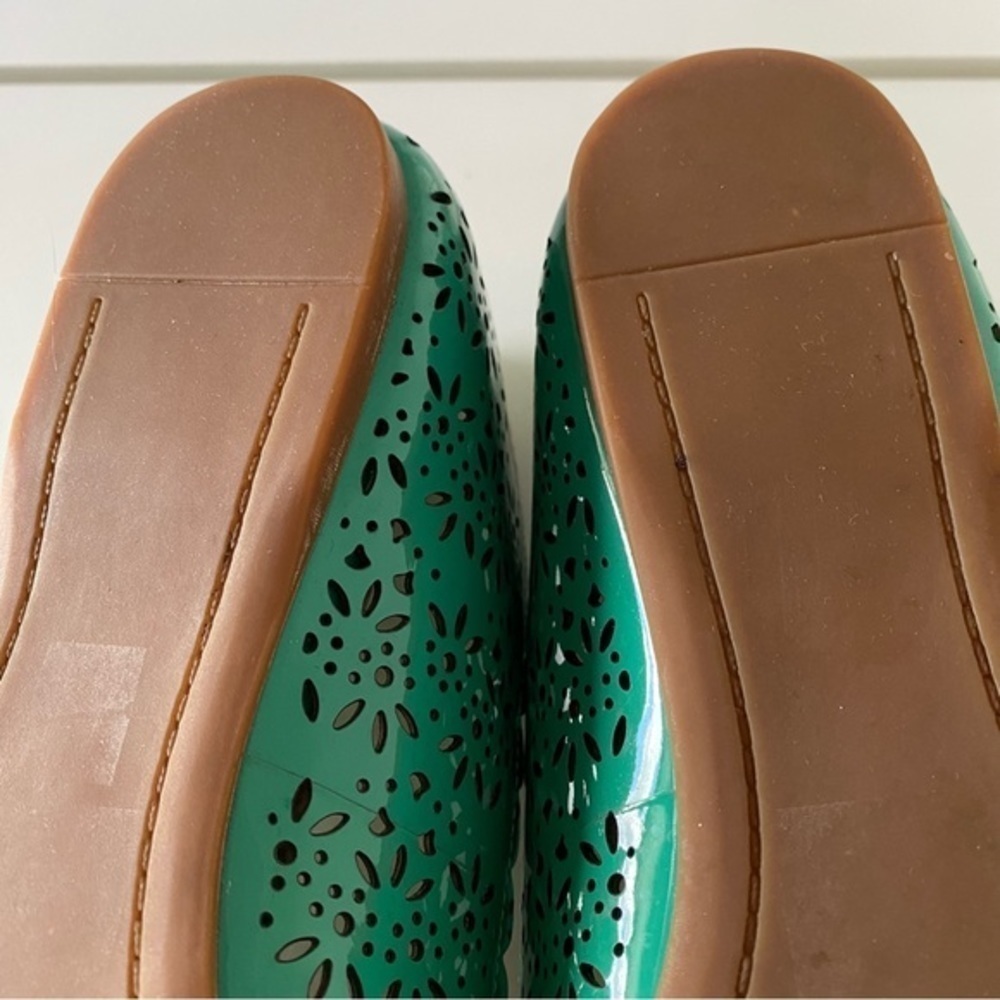 Coach Carsin Green Patent Leather Ballet Flat Loafer 10 NIB - Picture 14 of 16